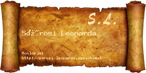 Sárosi Leonarda névjegykártya